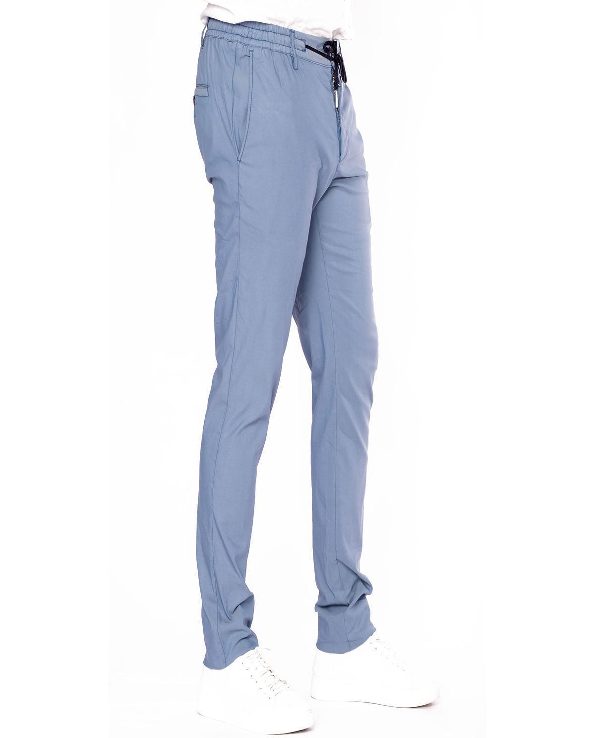 Pantalon bleu ciel en coton