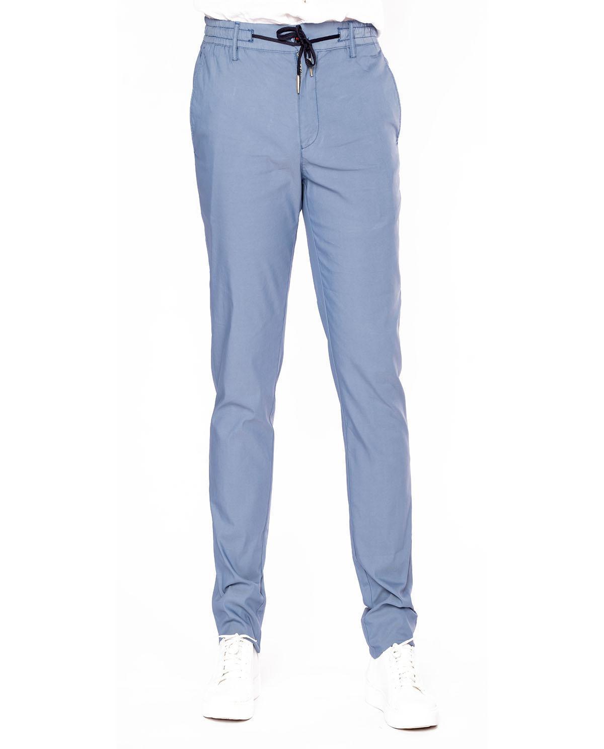 Pantalon bleu ciel en coton