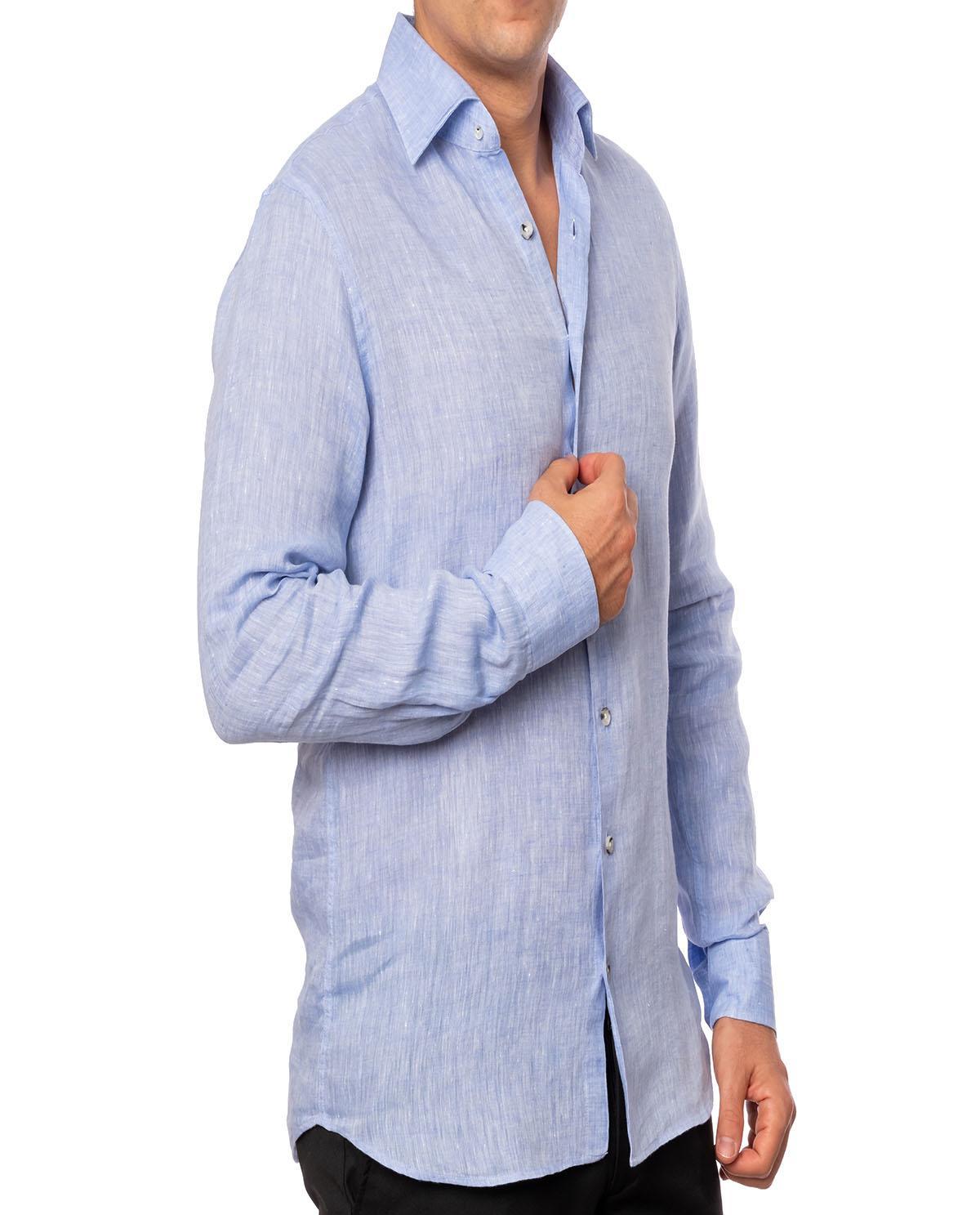 Chemise bleu en lin